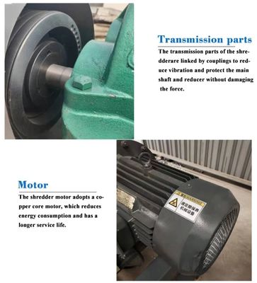 Trituratore di gomma industriale a doppio albero