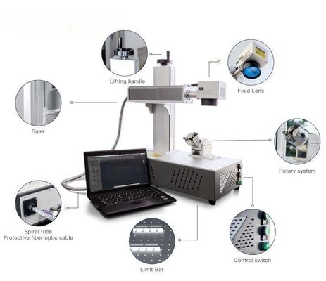 Marcatore laser a fibra portatile JPT 3D Gioielleria Macchina di marcatura laser in acciaio inossidabile 20w