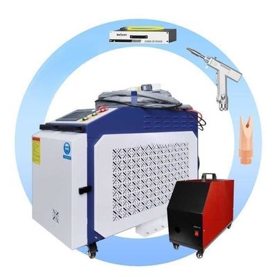 Saldatore laser a fibra portatile completamente automatico 3 in 1 con raffreddatore ad acqua