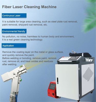 Macchina per la pulizia del laser metallico con potenza di uscita di 1500W e diametro di 4-6 mm di punto collimato