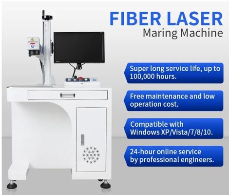 Macchina di marcatura laser da 30w per scrivania Tastiera di taglio vetro JPT per gioielli Metallo inossidabile