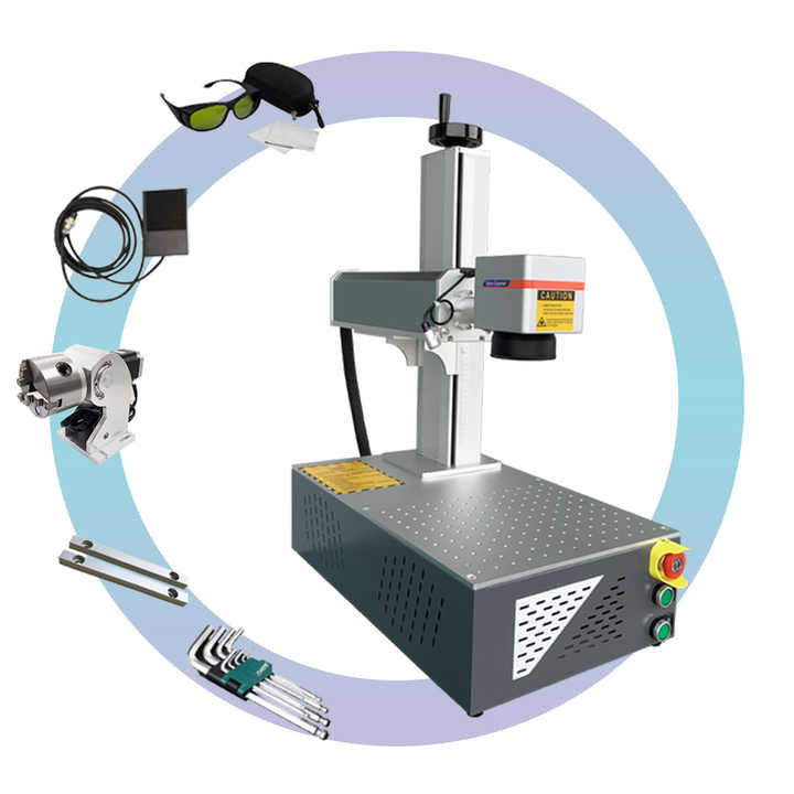 Marcatore laser a fibra portatile JPT 3D Gioielleria Macchina di marcatura laser in acciaio inossidabile 20w