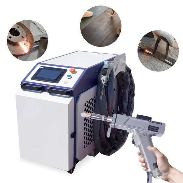 3 in 1 saldatore laser a fibra portatile 1000W 1500W 2000W per carbonio di alluminio